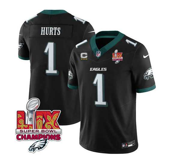 Men & Women & Youth Philadelphia Eagles #1 Jalen Hurts Black 2025 Eagles Logo Super Bowl LIX Patch New F.U.S.E. Vapor Untouchable Limited Stitched Jersey Dzhi,We sell and wholesale Men & Women & Youth Philadelphia Eagles #1 Jalen Hurts Black 2025 Eagles Logo Super Bowl LIX Patch New F.U.S.E. Vapor Untouchable Limited Stitched Jersey Dzhi on line form chian!